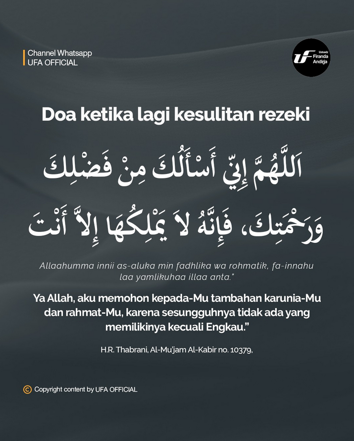 Do'a Ketika Lagi Kesulitan Rejeki